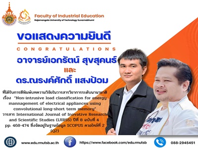 ขอแสดงความยินดี Congratulations กับนักวิจัย