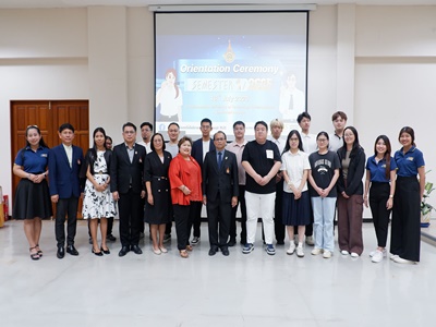 คอ.เข้าร่วมปฐมนิเทศนักศึกษาต่างชาติ เมื่อวันพุธที่ 16 กรกฎาคม พ.ศ. 2568 ณ ห้องประชุมสภามหาวิทยาลัย อาคารราชมงคล 36 มทร.สุวรรณภูมิ ศูนย์นนทบุรี (เขตใต้)