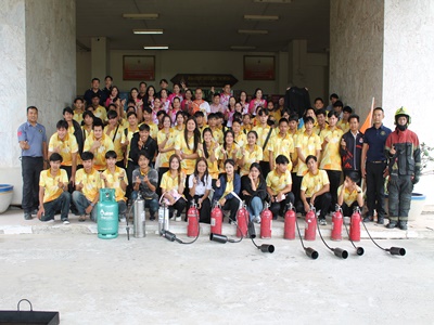 ครุศาสตร์ฯ จัดโครงการฝึกอบรมดับเพลิงขั้นต้น และซ้อมอพยพหนีไฟ