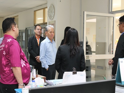 คอ.ต้อนรับคณะกรรมการตรวจสอบภายใน ตรวจประสิทธิภาพ การใช้งานครุภัณฑ์และสิ่งปลูกสร้าง ฯ